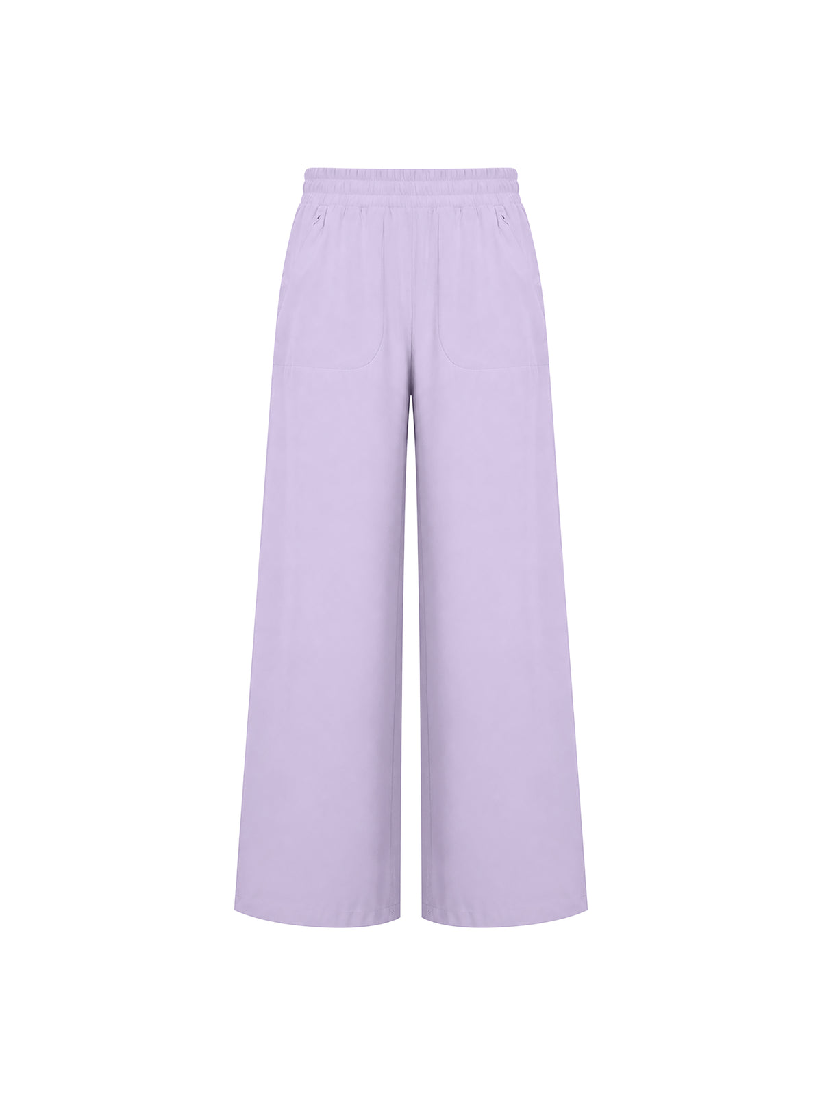 Women’s High-Waisted Wide-Leg Yoga Pants purple front view