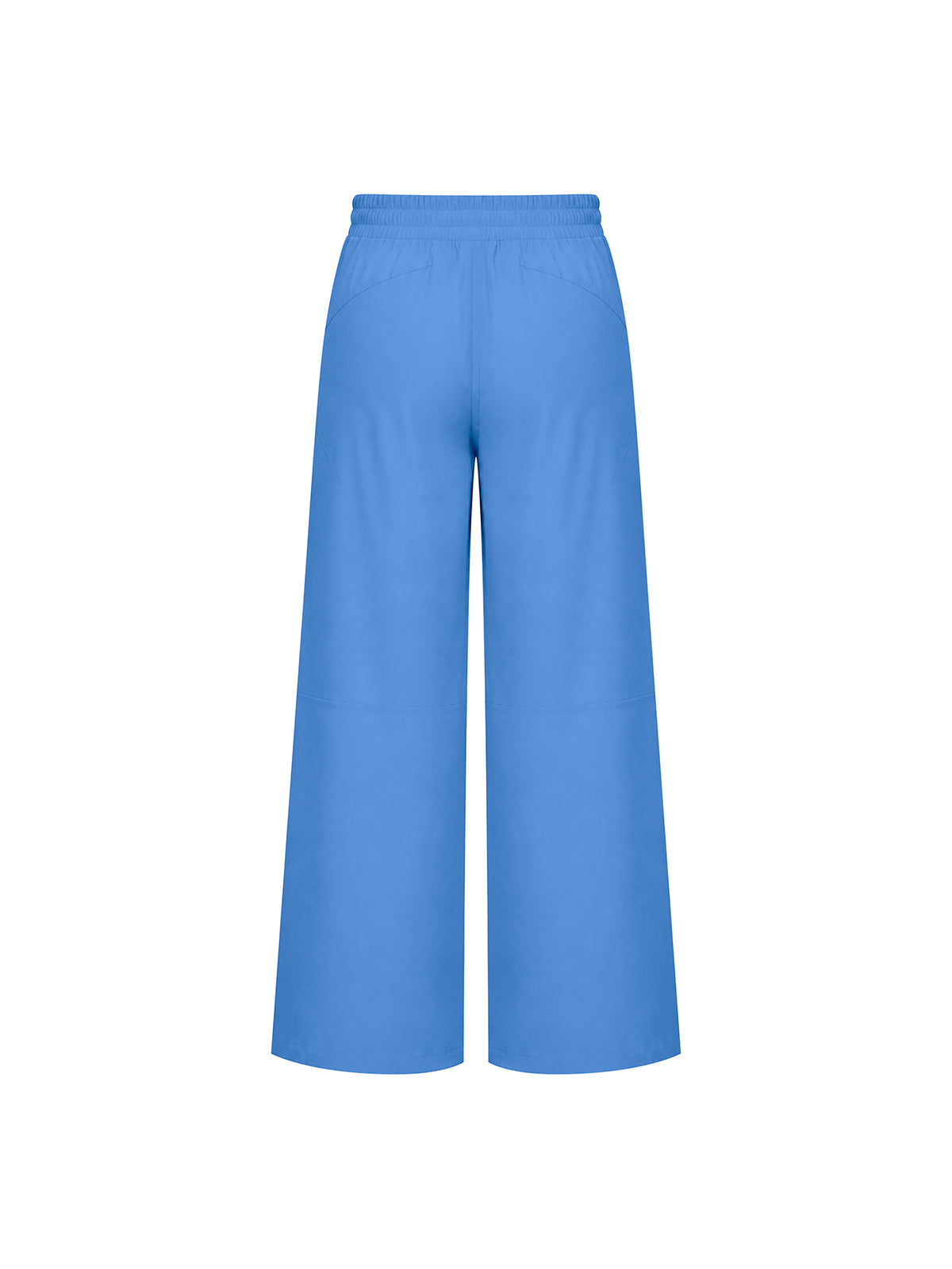 Women’s High-Waisted Wide-Leg Yoga Pants blue back view
