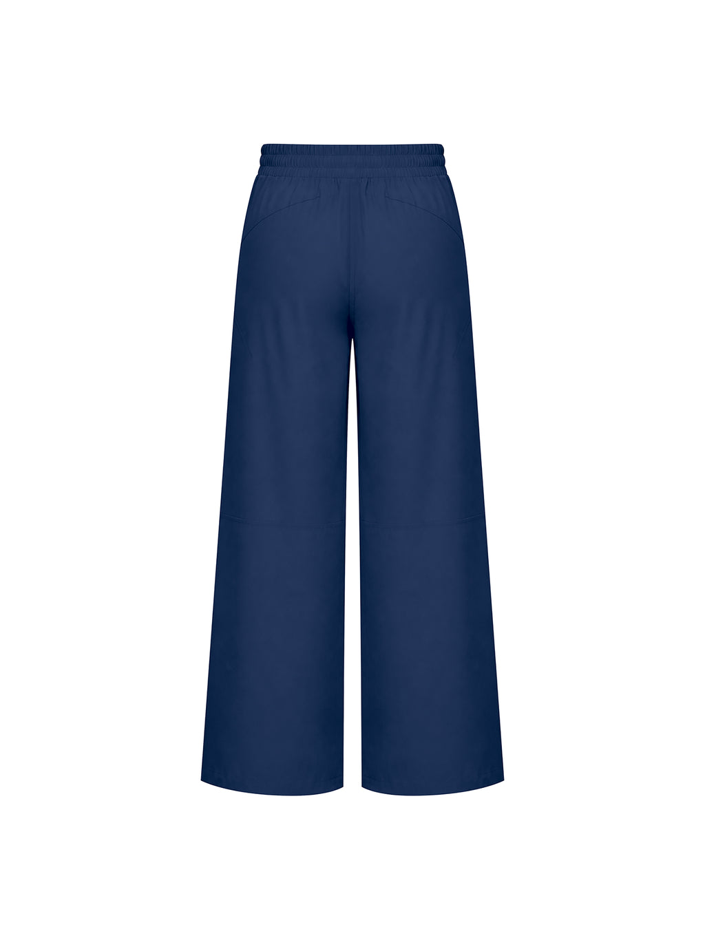 Women’s High-Waisted Wide-Leg Yoga Pants navy blue back view