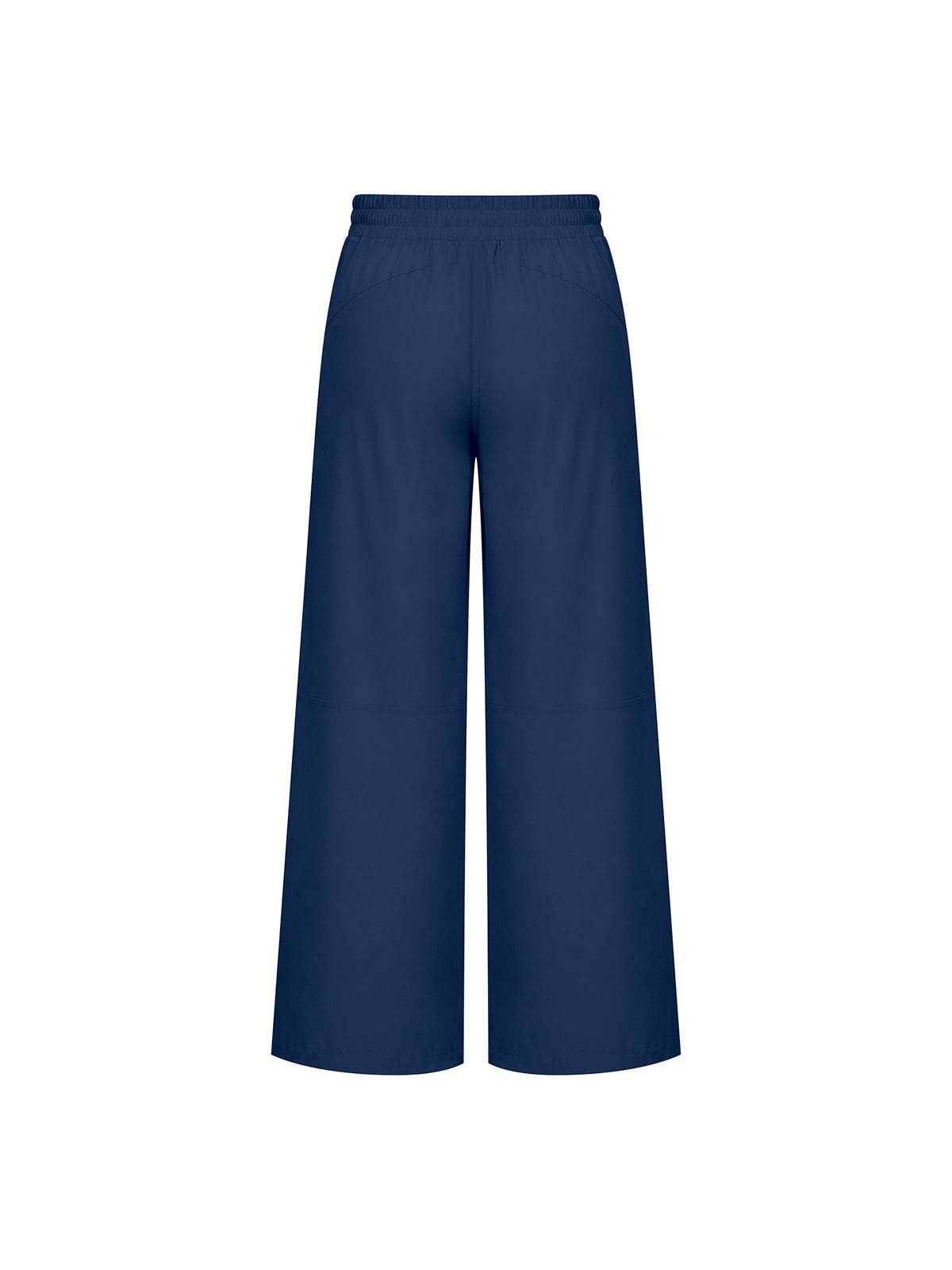 Women’s High-Waisted Wide-Leg Yoga Pants navy blue back view
