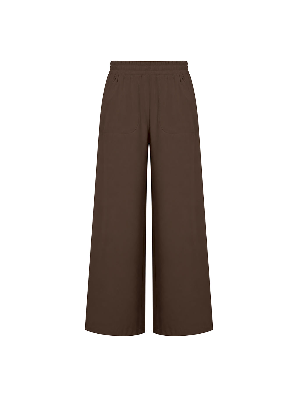 Women’s High-Waisted Wide-Leg Yoga Pants brown front view