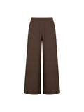Women’s High-Waisted Wide-Leg Yoga Pants brown front view