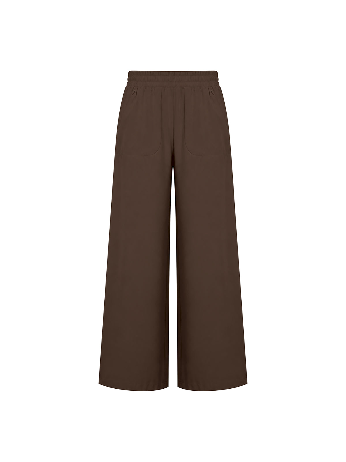 Women’s High-Waisted Wide-Leg Yoga Pants brown front view