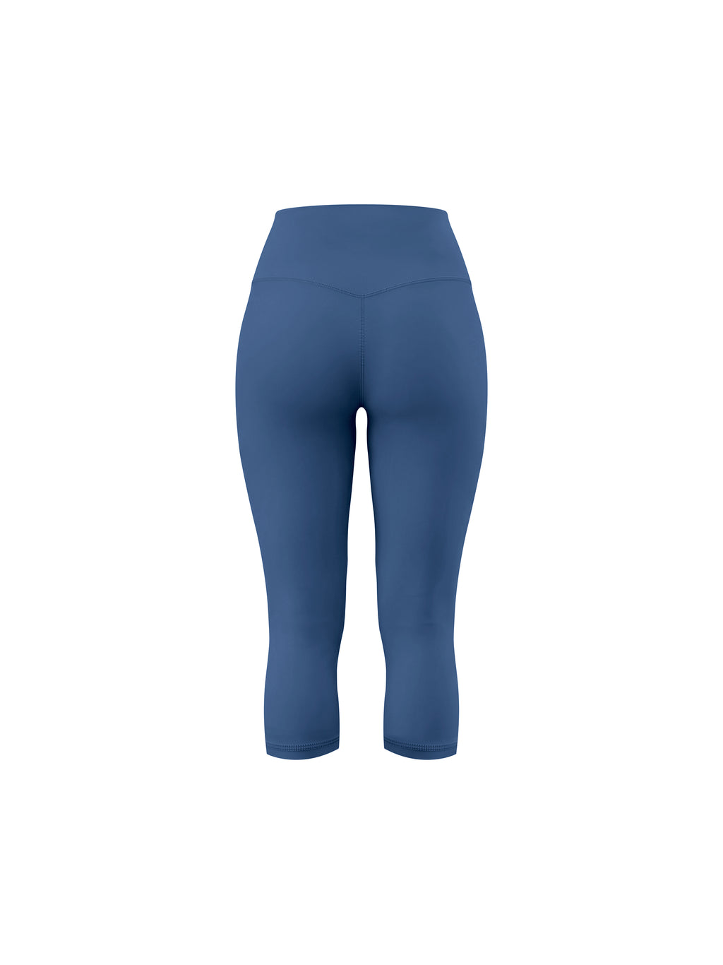 Women's High Waisted Yoga Capri Leggings - Navy Blue back