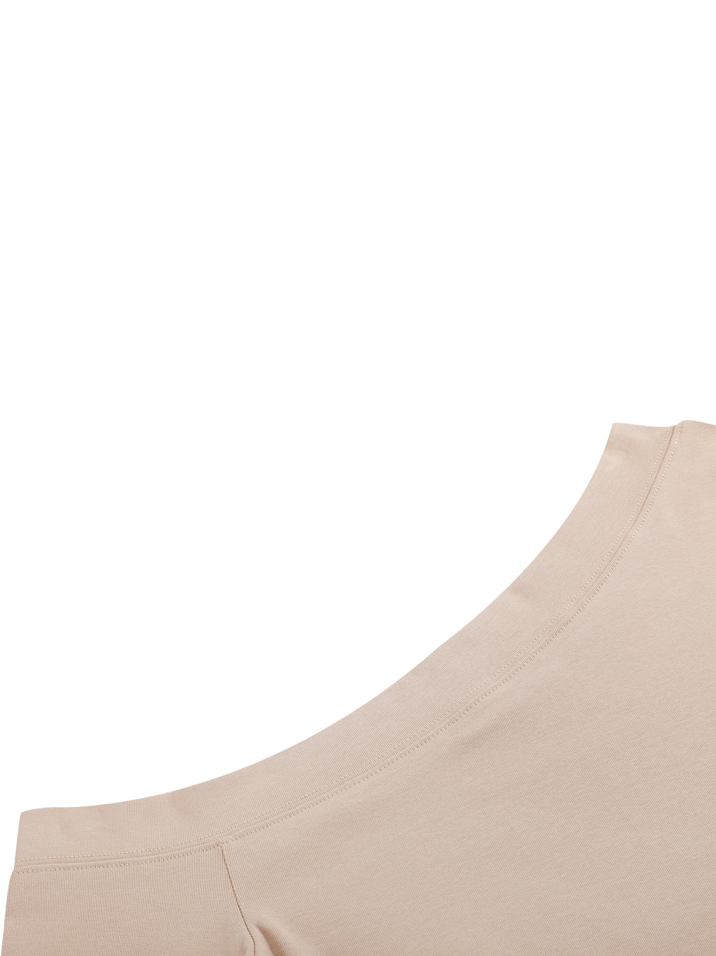Women’s Off-Shoulder Bell Sleeve T-Shirt neckline seam detail