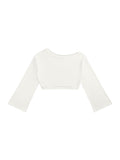 Women’s Off-Shoulder Sweatshirt - White front