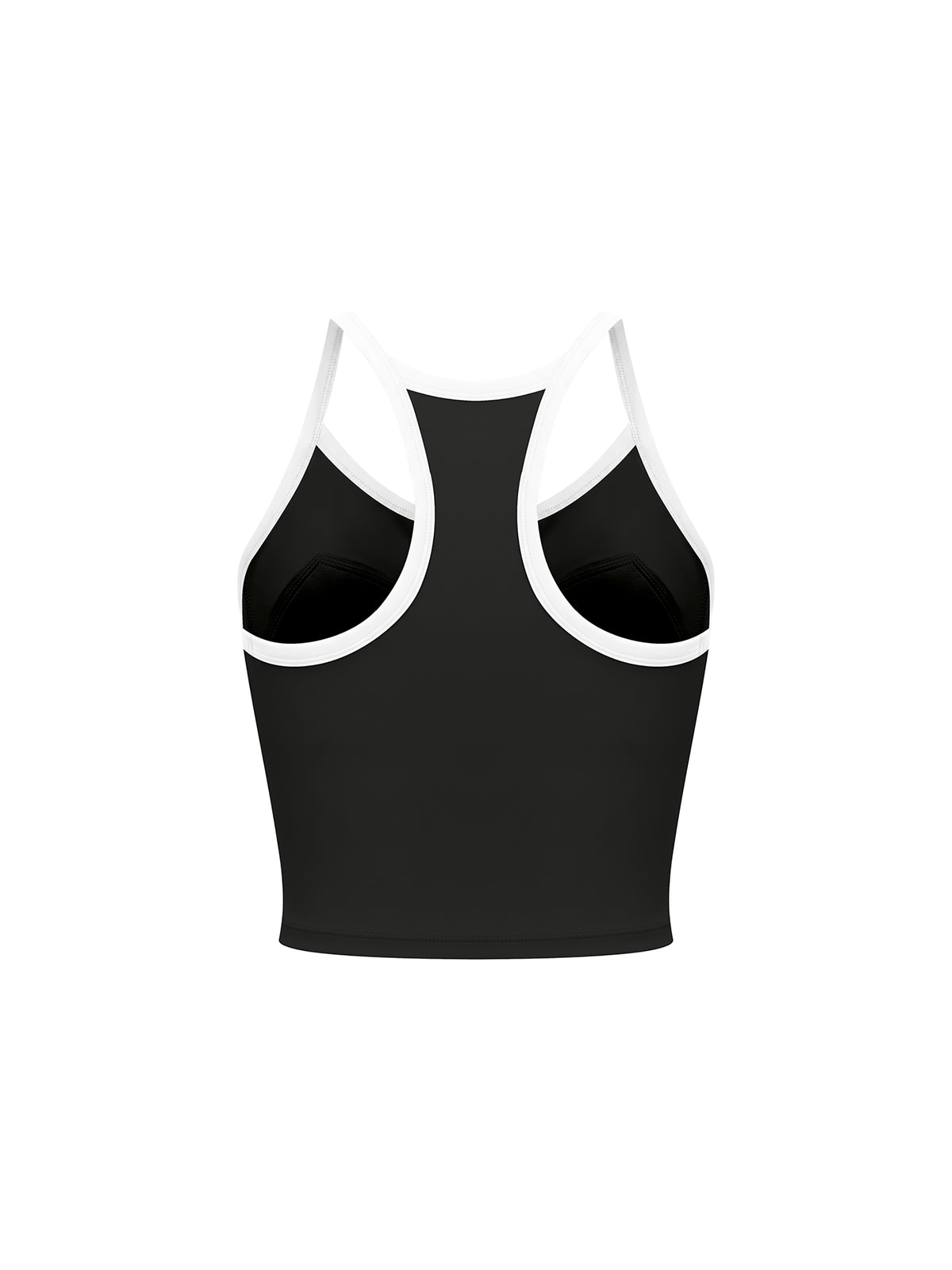 Women’s Piping Yoga Tank Top black back view