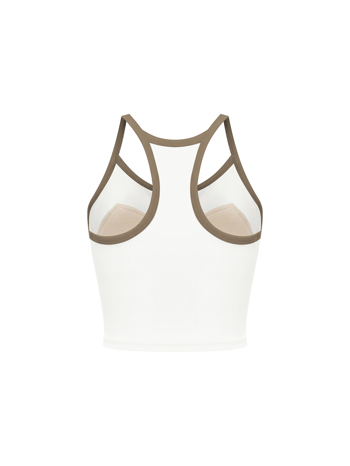 Women’s Piping Yoga Tank Top white back view