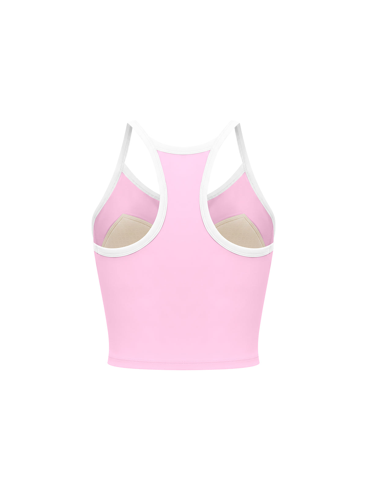 Women’s Piping Yoga Tank Top pink back view