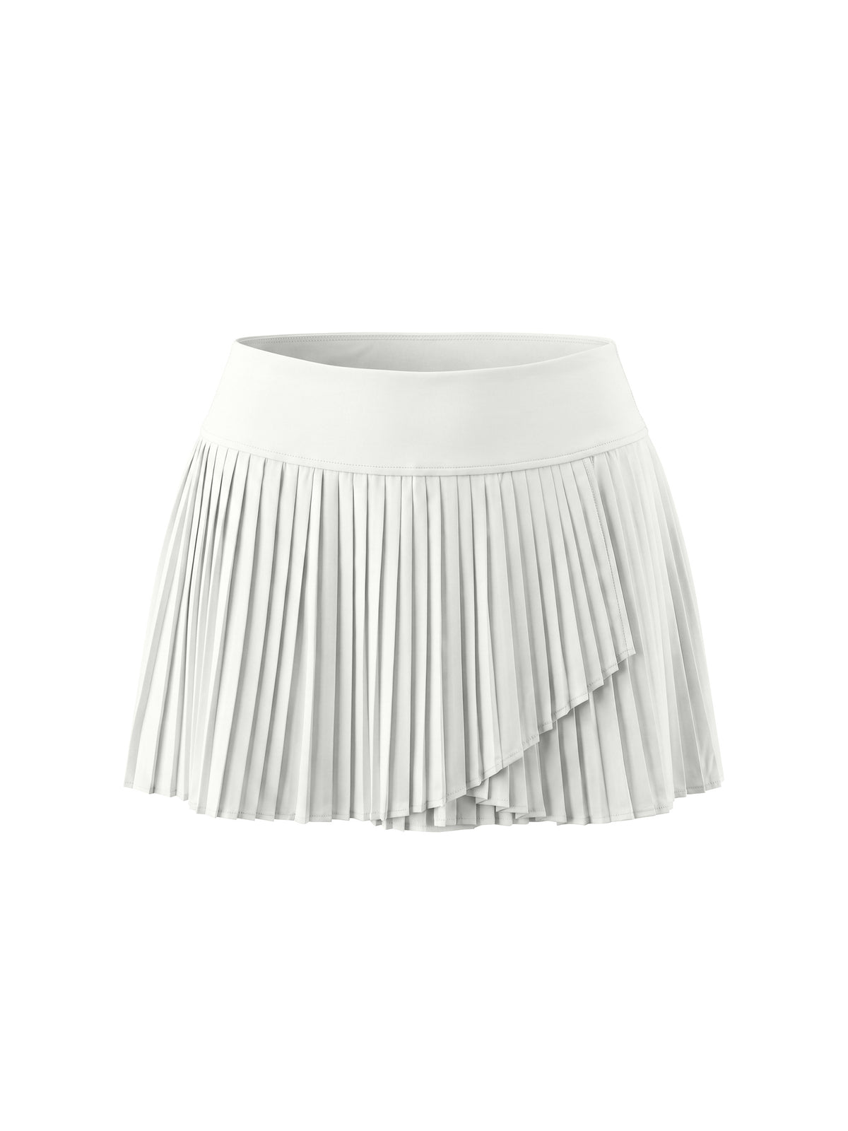 Women’s Pleated Yoga Skort white front view