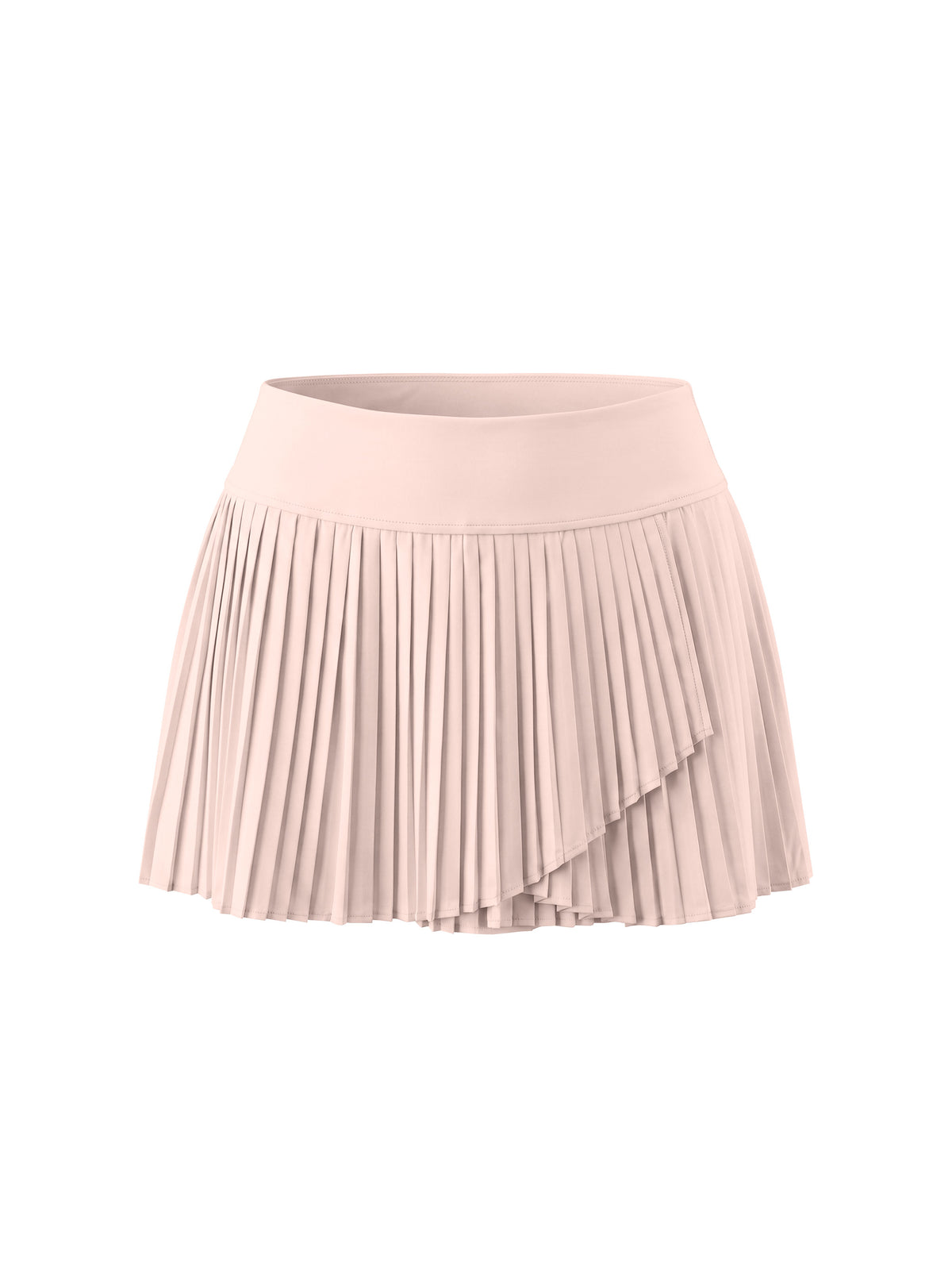 Women’s Pleated Yoga Skort light pink front view