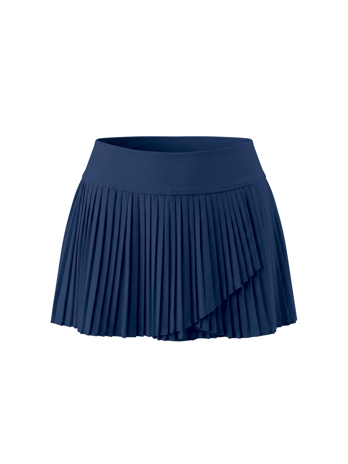 Women’s Pleated Yoga Skort navy blue front view