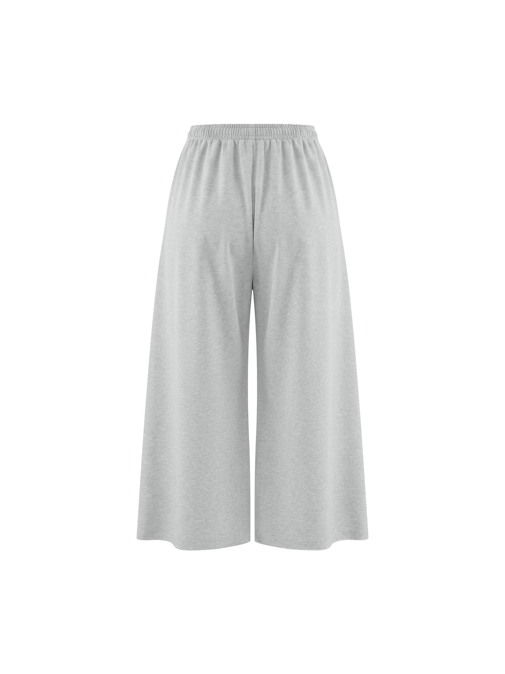Women’s Raw-Edge Wide-Leg Sweatpants - Flower Grey back