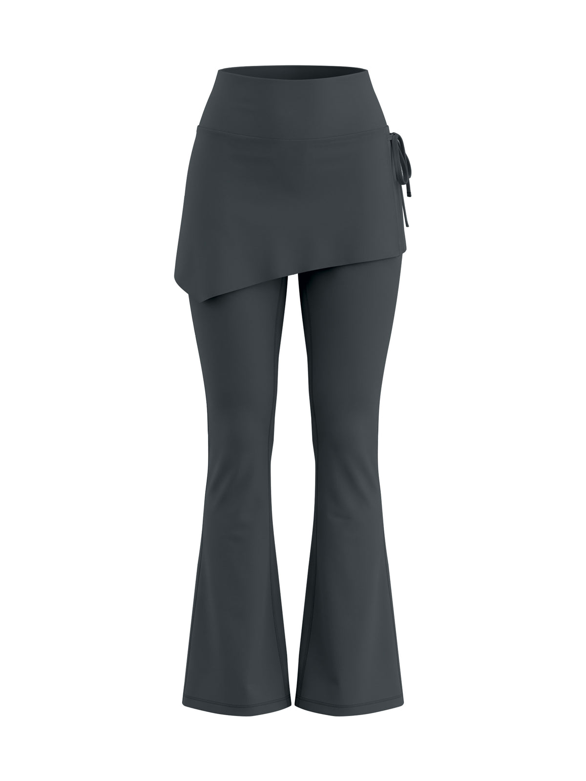 Women’s Skirted Flare Yoga Leggings - Dark Gray front