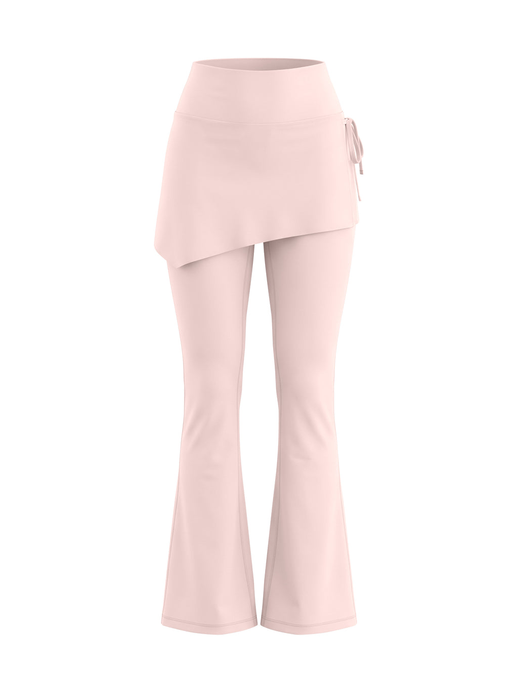 Women’s Skirted Flare Yoga Leggings - Light Pink front