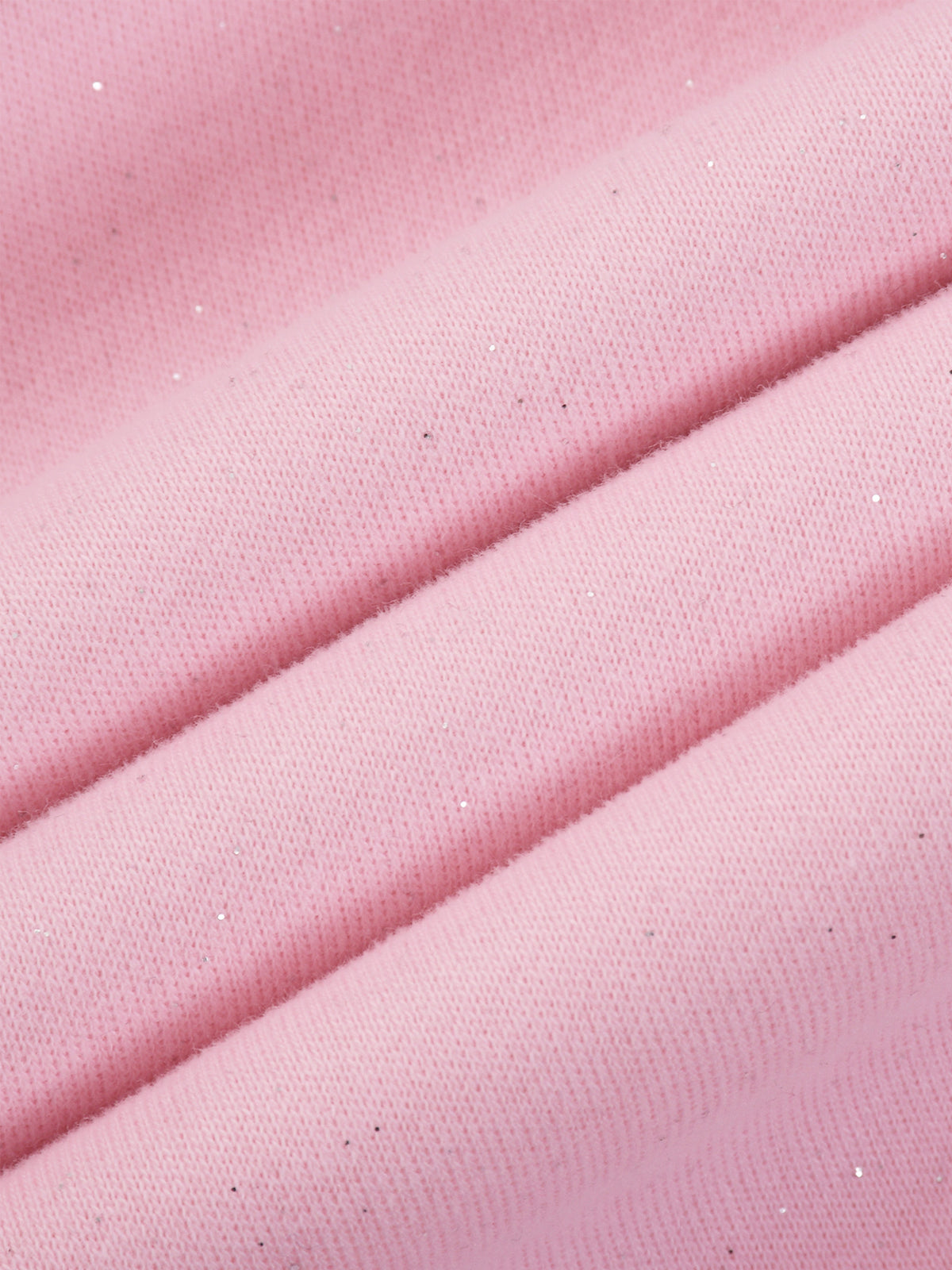 Women’s Sparkles Fleece Full Zip Hoodie pink sparkle fabric detail
