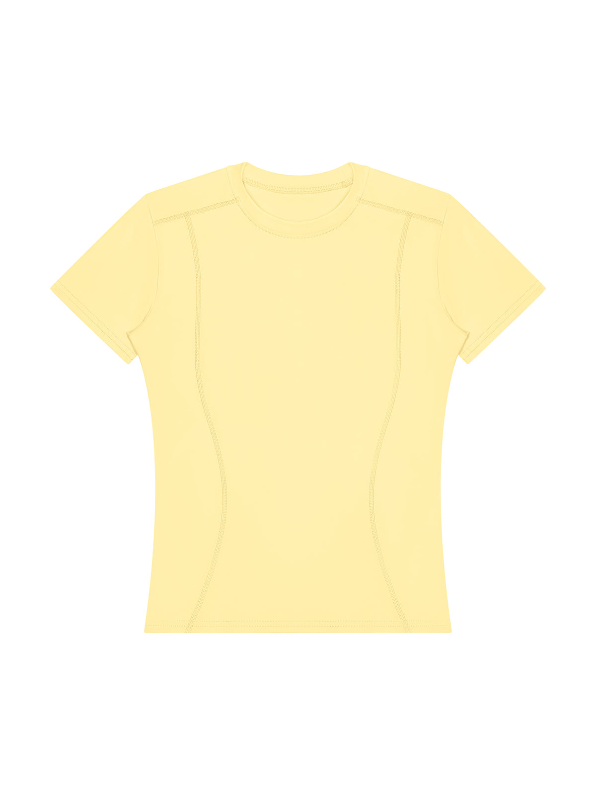 Women’s Topstitch Training T-Shirt - Light Yellow front