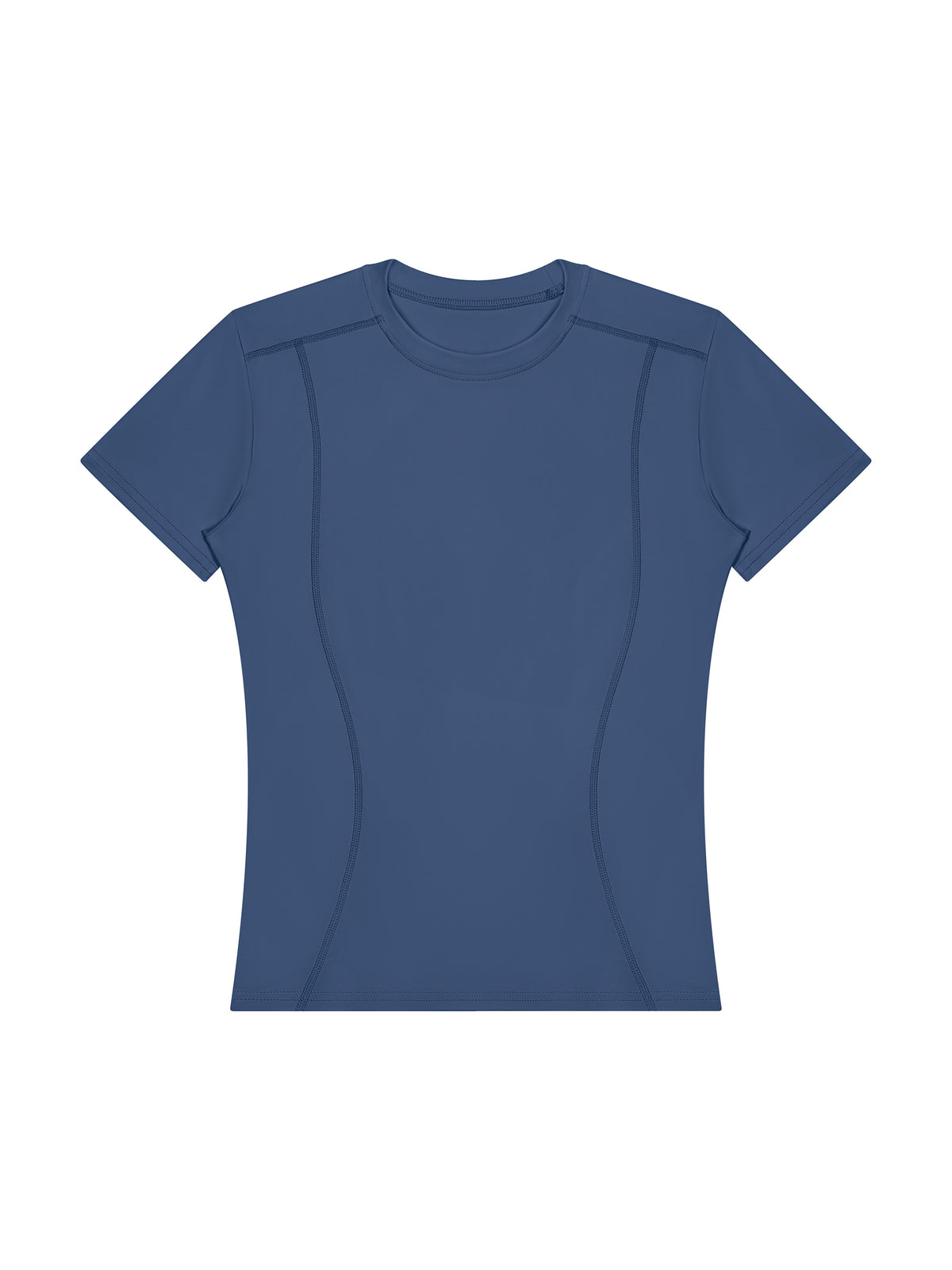 Women’s Topstitch Training T-Shirt - Navy Blue front