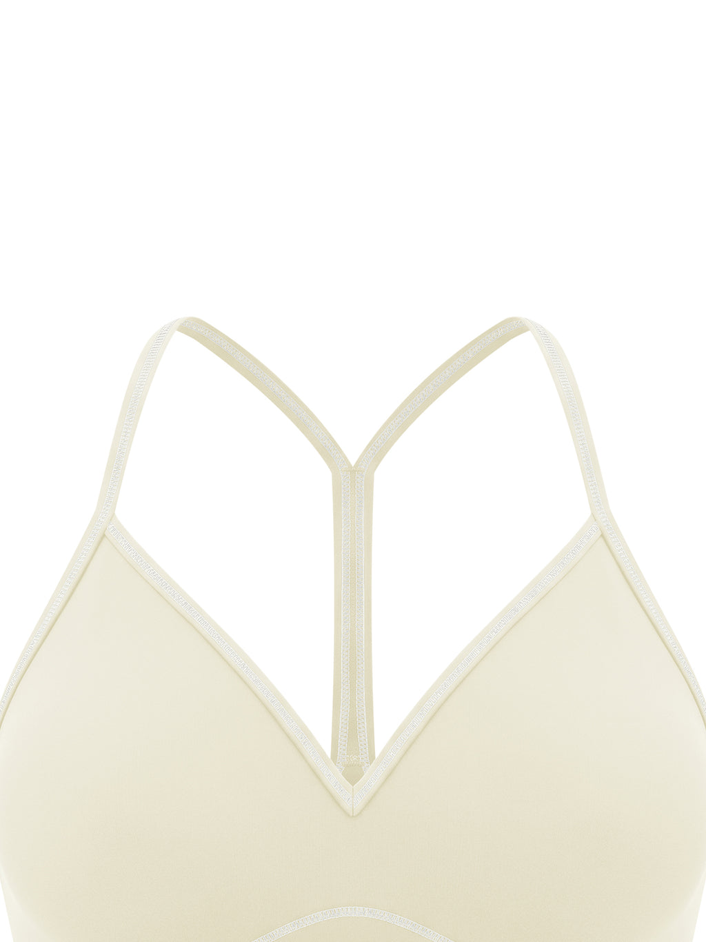 Women's Topstitch Yoga Tank Top apricot front detail