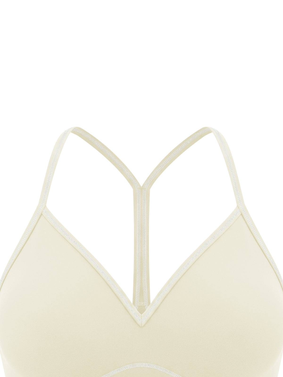 Women's Topstitch Yoga Tank Top apricot front detail