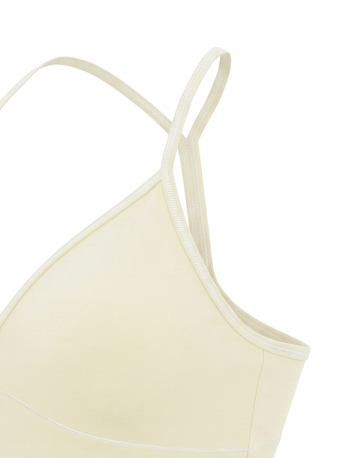 Women's Topstitch Yoga Tank Top apricot side detail