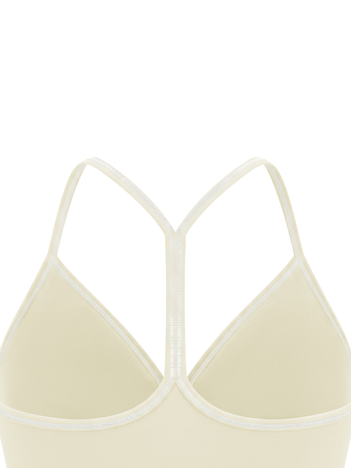 Women's Topstitch Yoga Tank Top apricot back view detail