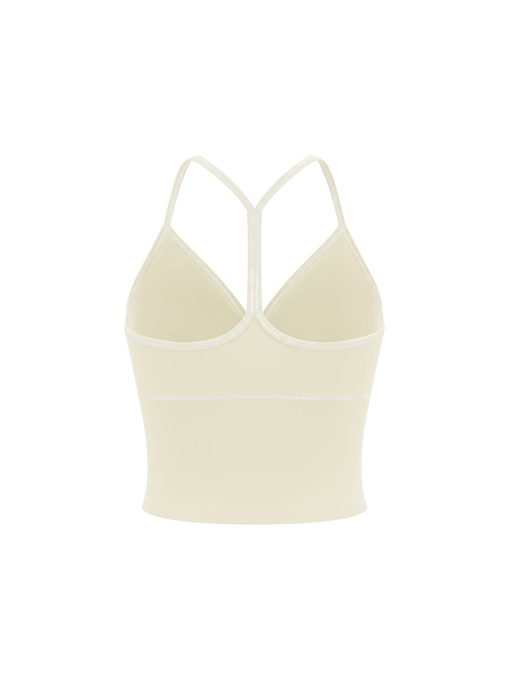 Women's Topstitch Yoga Tank Top apricot back view