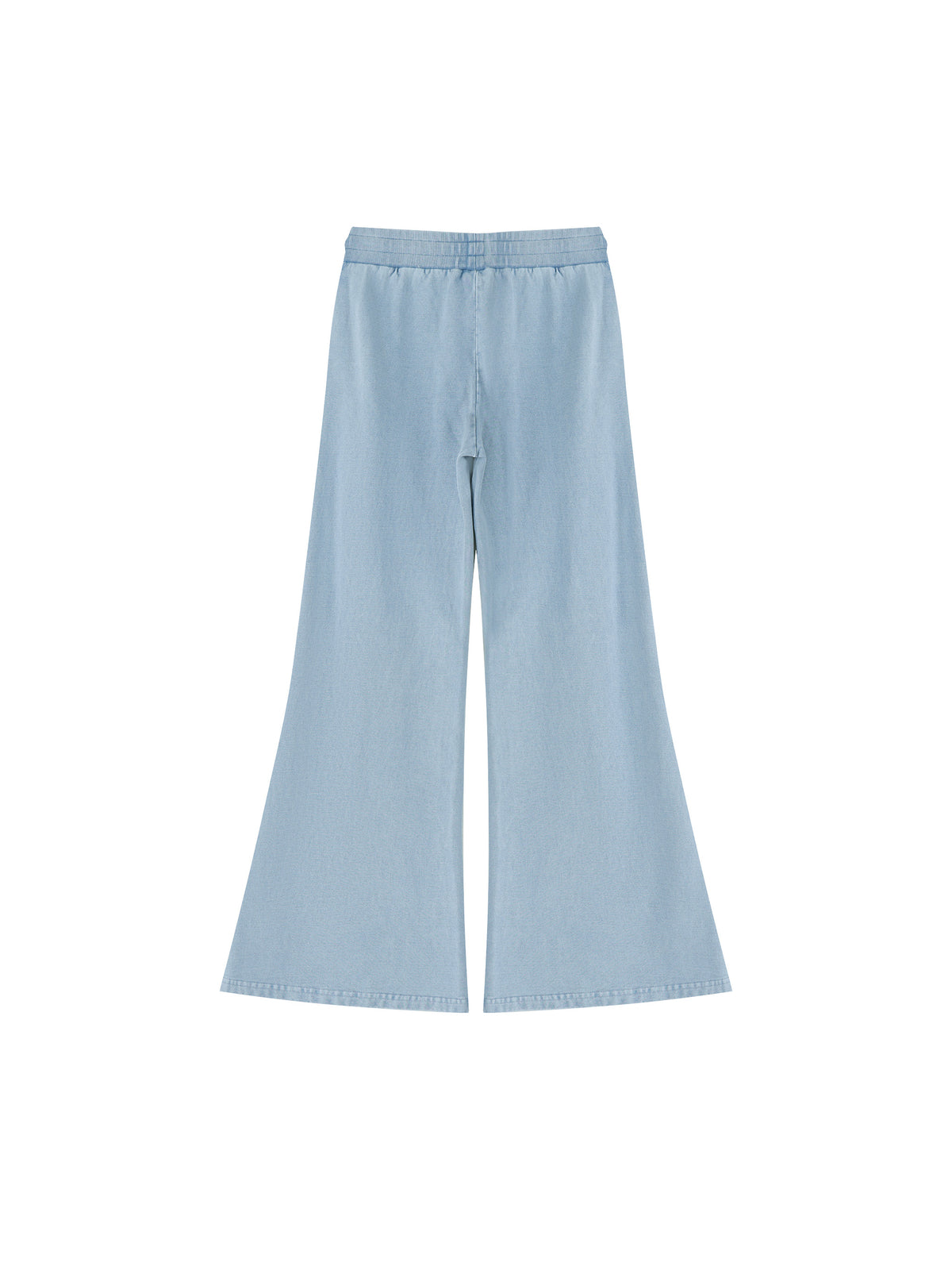 Women’s Vintage Wash Flared Sweatpants gray blue back product view