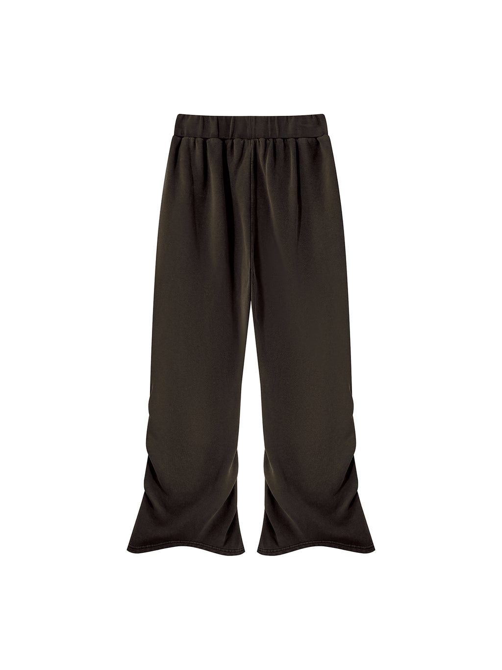 Women’s Vintage Wash Ruched Sweatpants black back product view
