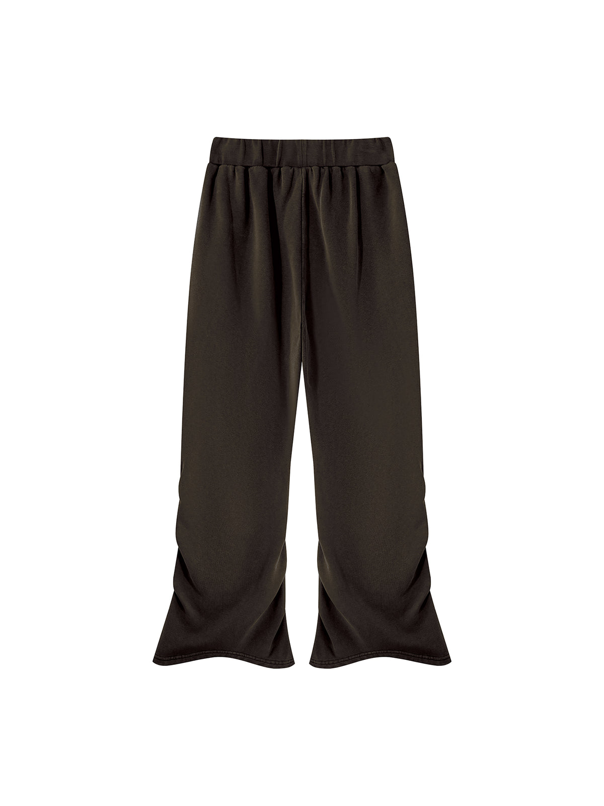 Women’s Vintage Wash Ruched Sweatpants black back product view