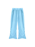 Women’s Vintage Wash Ruched Sweatpants sky blue front product view