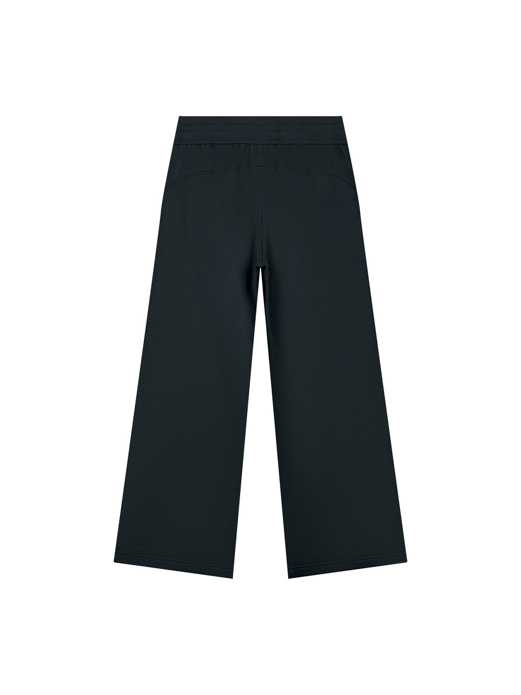 Women’s Wide Leg Fleece Sweatpants black back product view