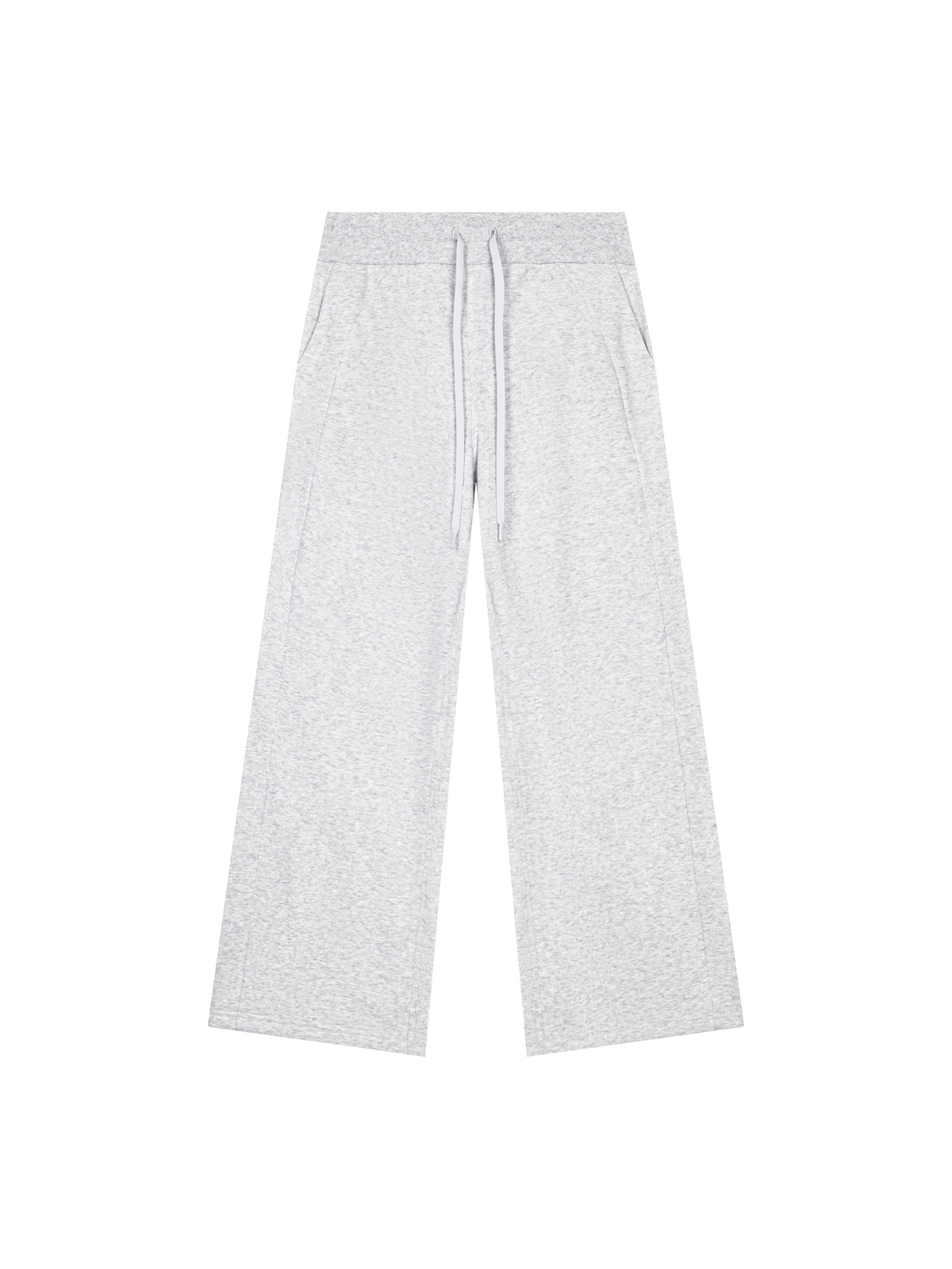Women’s Wide Leg Fleece Sweatpants cold gray front product view