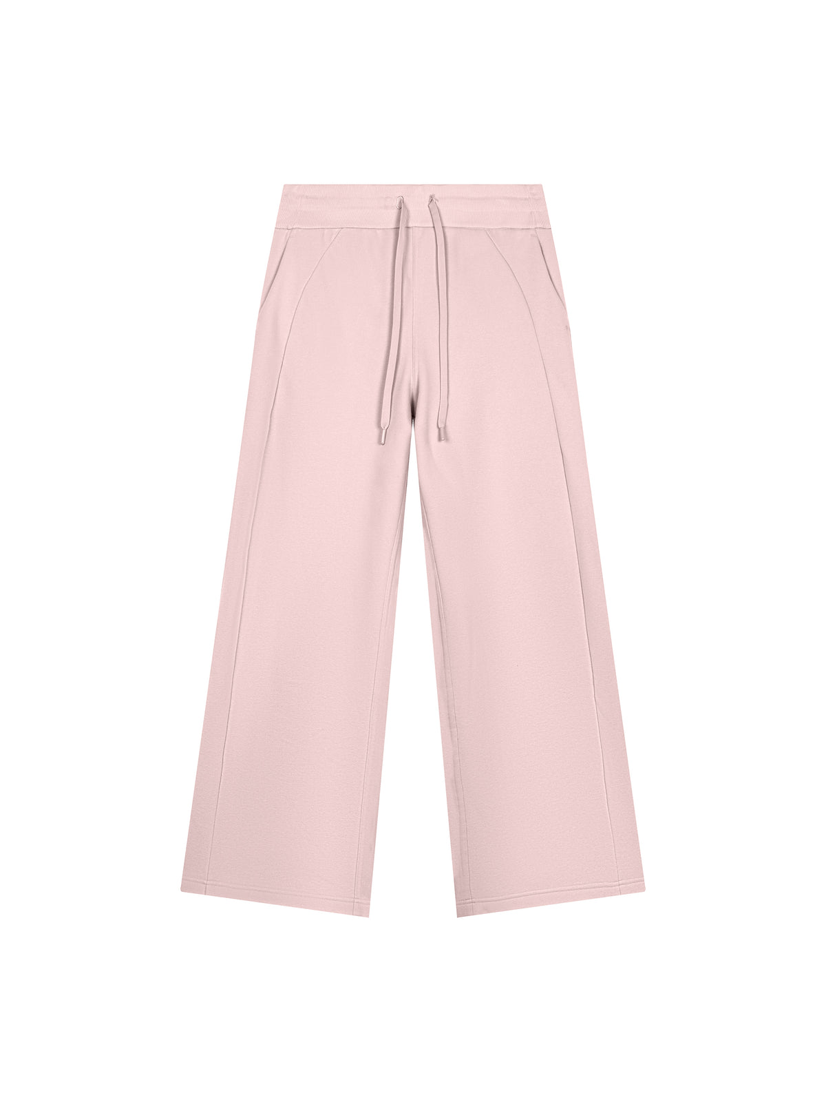 Women’s Wide Leg Fleece Sweatpants light pink front product view