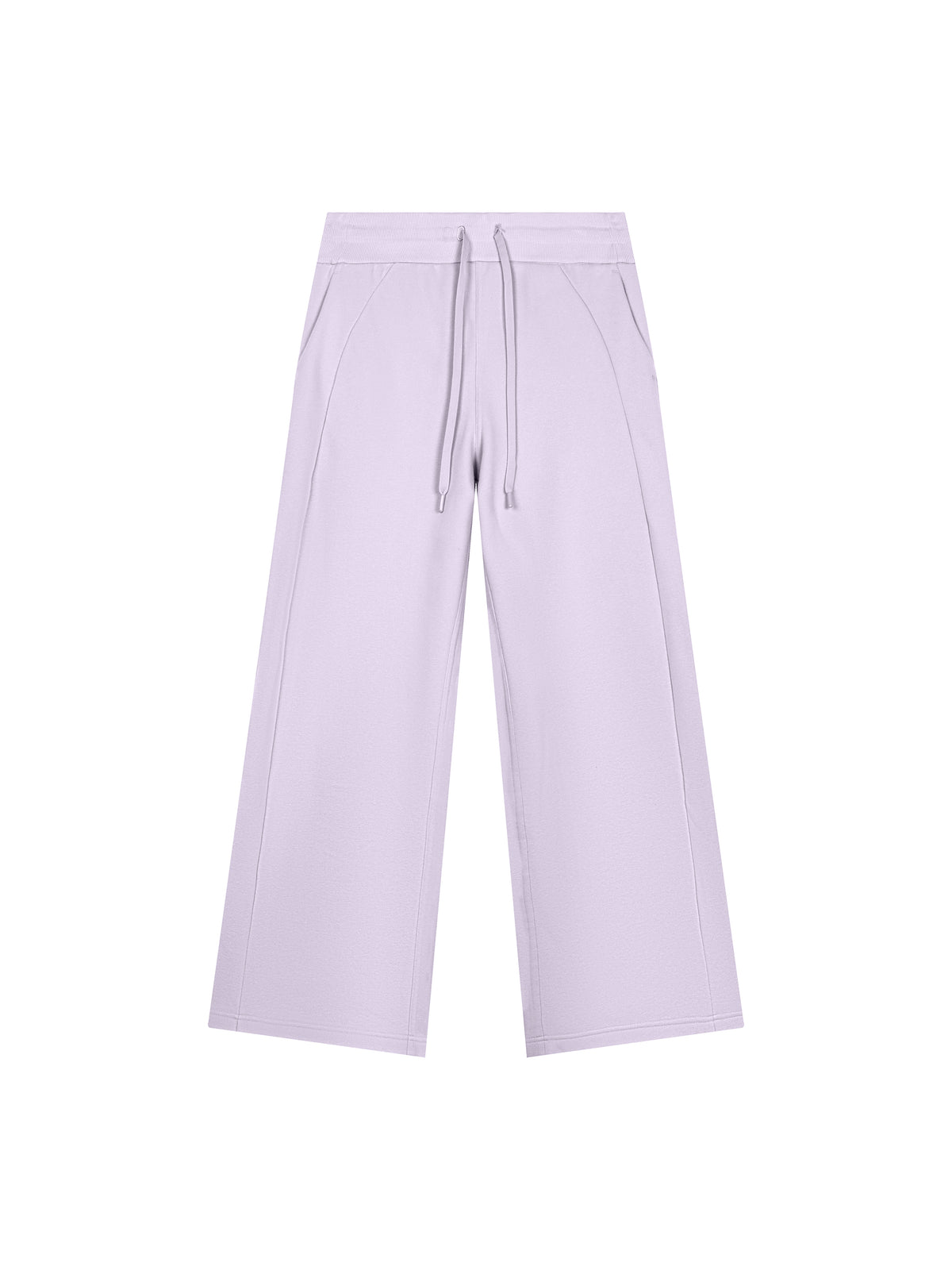 Women’s Wide Leg Fleece Sweatpants light purple front product view