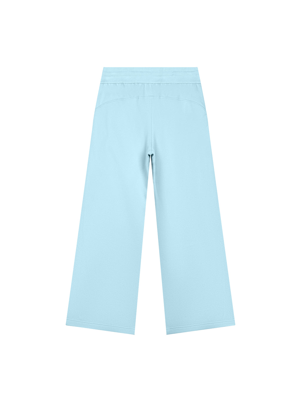 Women’s Wide Leg Fleece Sweatpants sky blue back product view