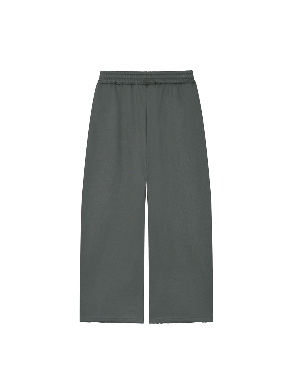 Women’s Wide Leg Raw Edge Sweatpants dark gray back product view