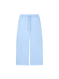 Women’s Wide Leg Raw Edge Sweatpants sky blue front product view