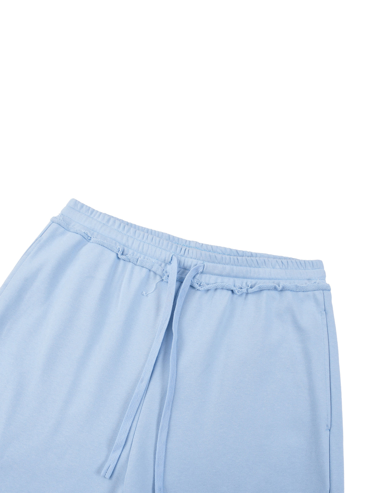 Women’s Wide Leg Raw Edge Sweatpants waistband and drawstring detail