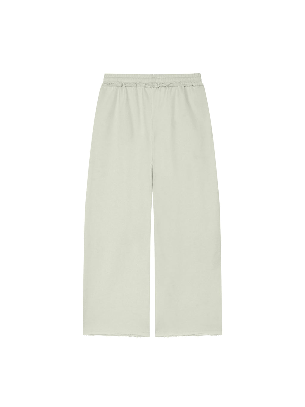 Women’s Wide Leg Raw Edge Sweatpants white gray back product view
