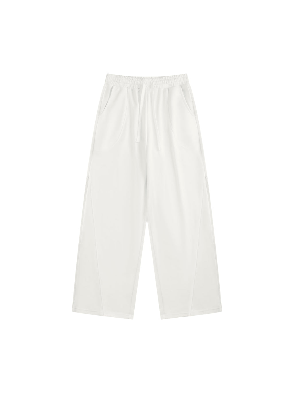 Women’s Wide Leg Sweatpants white front product view