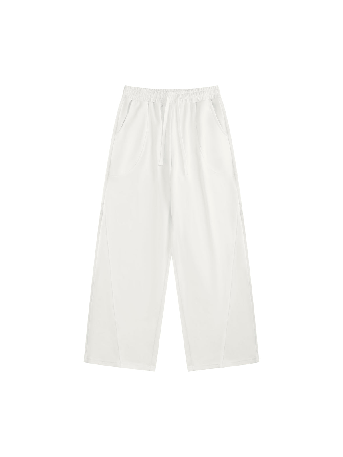 Women’s Wide Leg Sweatpants white front product view