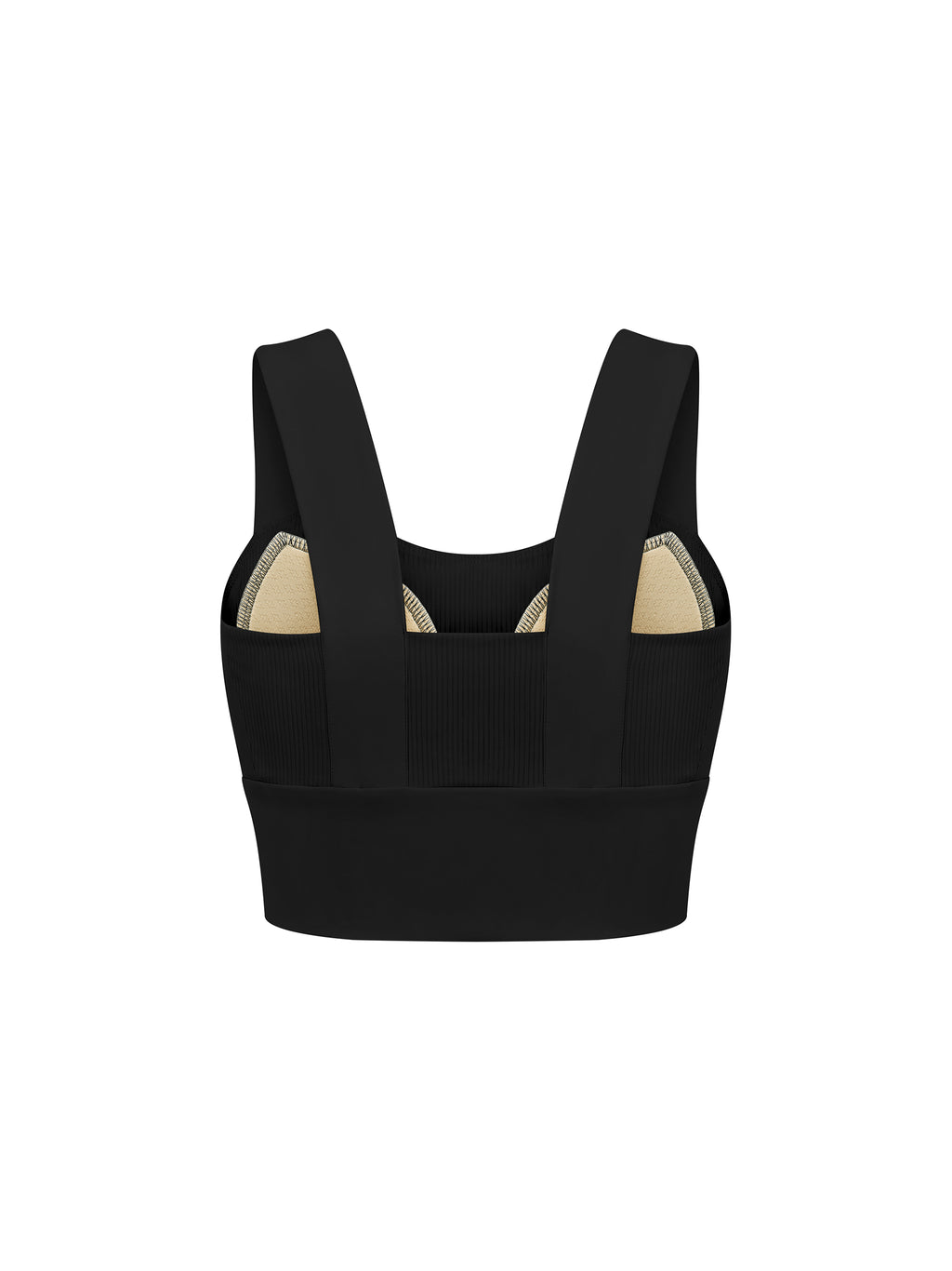 Women’s Yoga Crop Tank Top in Black - back view