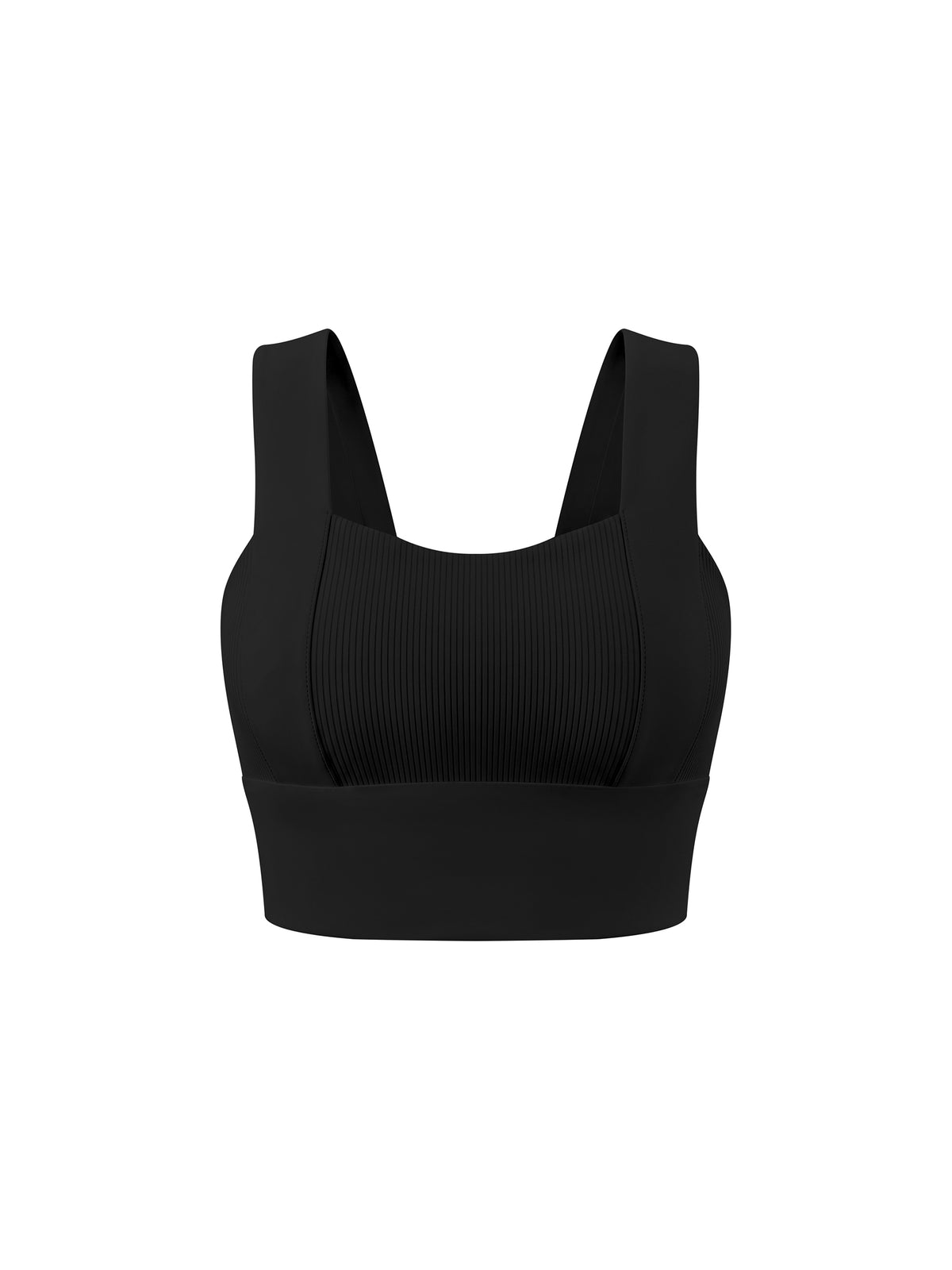 Women’s Yoga Crop Tank Top in Black - front view