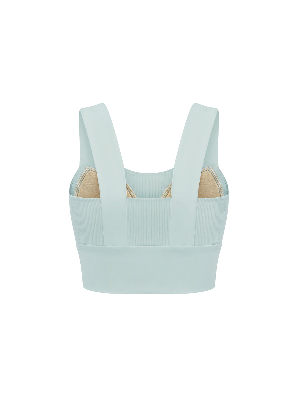 Women’s Yoga Crop Tank Top in Mint Green - back view