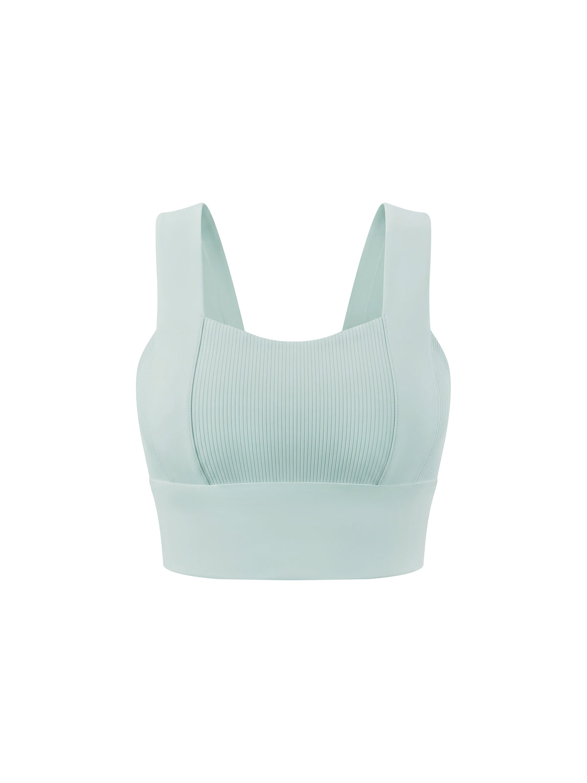 Women’s Yoga Crop Tank Top in Mint Green - front view