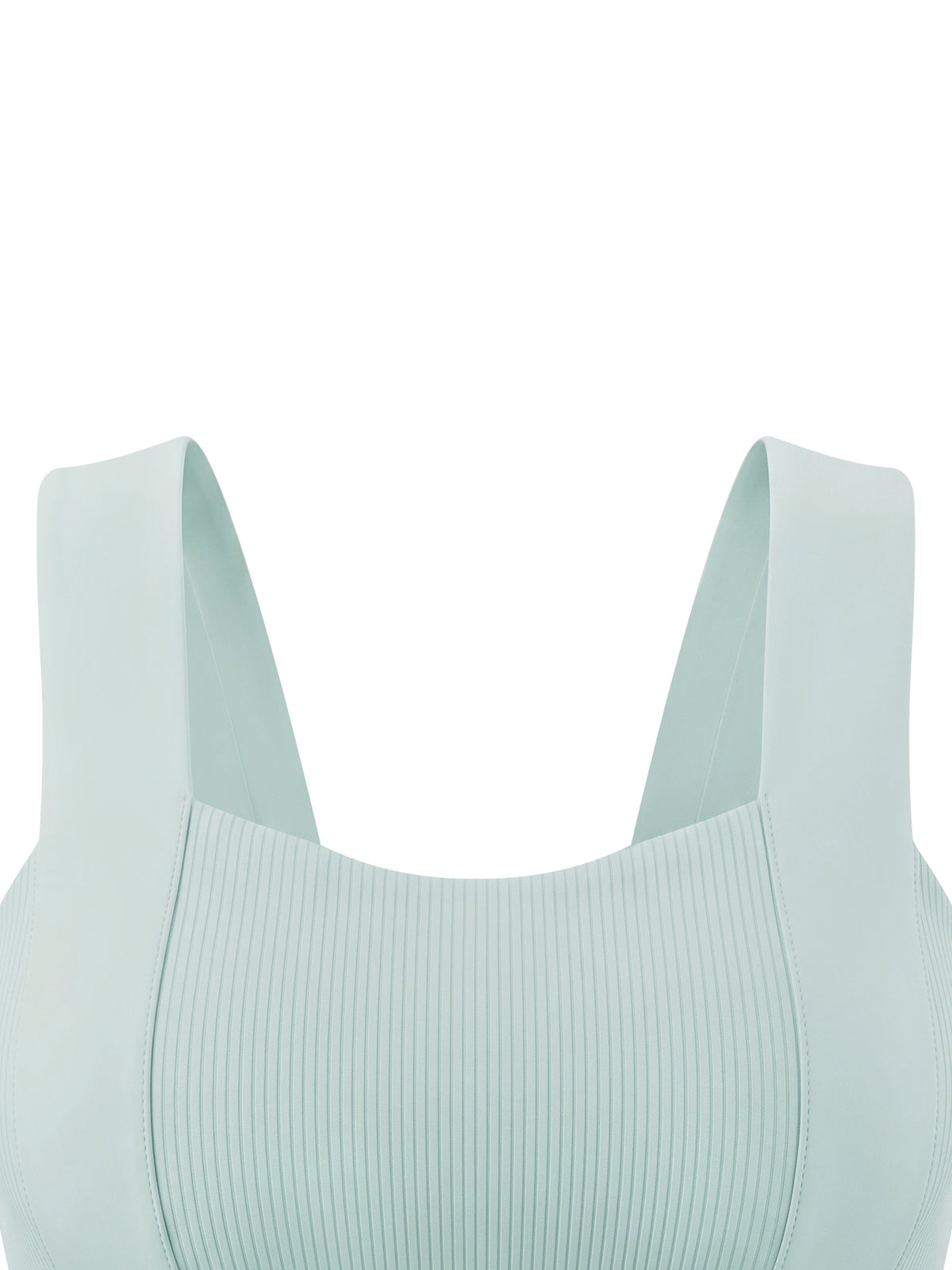Women’s Yoga Crop Tank Top - square neckline detail