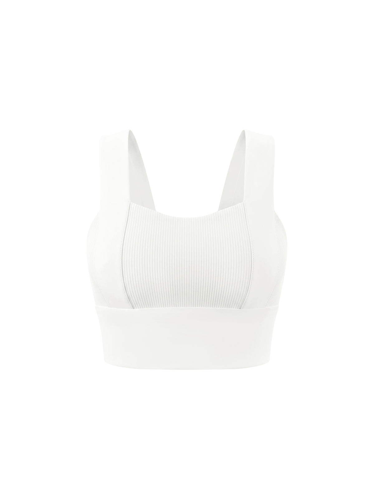 Women’s Yoga Crop Tank Top in White - front view