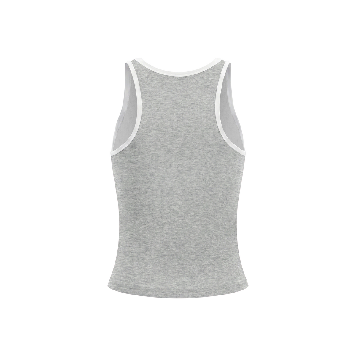 Celestial Butterfly Women’s Color Block Cropped Tank Top V6 - Flower Gray back mockup